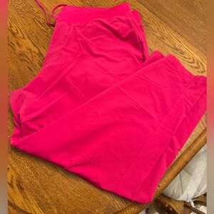Plus Size Mandala Raspberry Scrub Pants